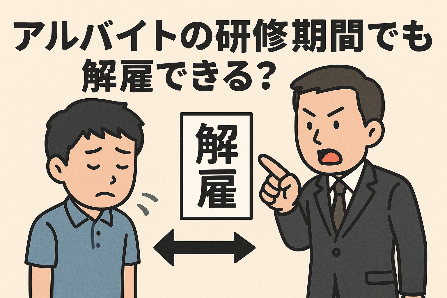 アルバイトを研修期間中に解雇できる？ 合理的な理由や採用時のポイントを解説