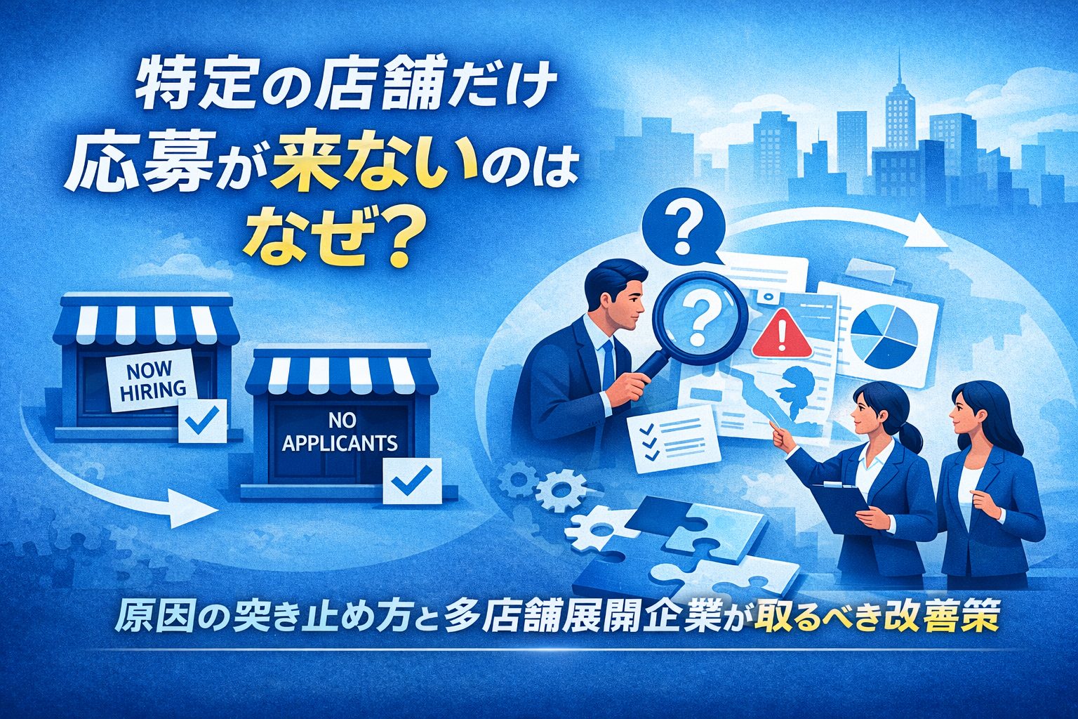特定の店舗だけ応募が来ないのはなぜ？原因の突き止め方と多店舗展開企業が取るべき改善策