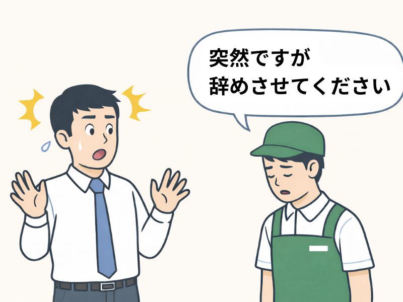 アルバイトの突然の離職