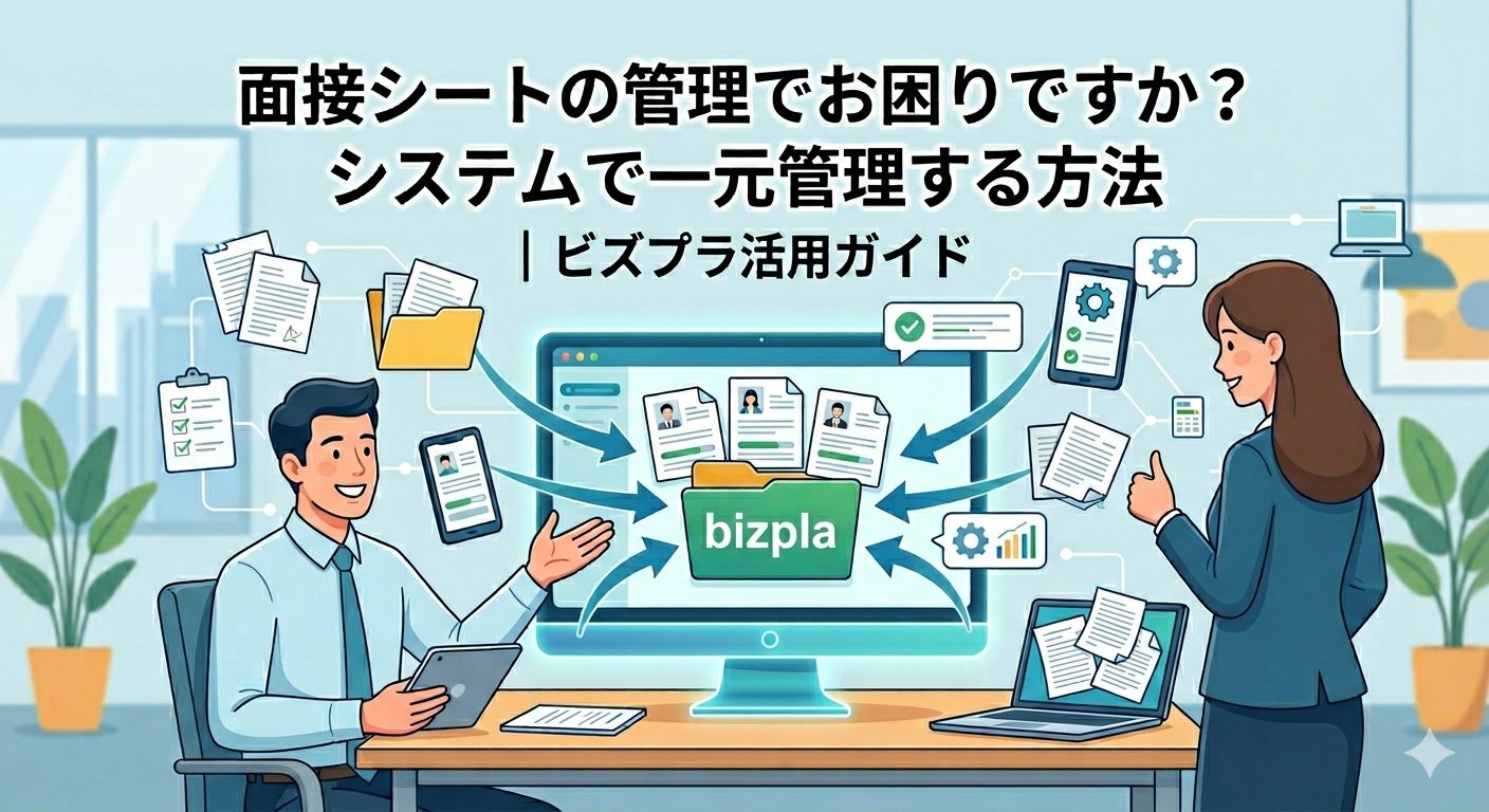 面接シートの管理でお困りですか？システムで一元管理する方法｜ビズプラ活用ガイド