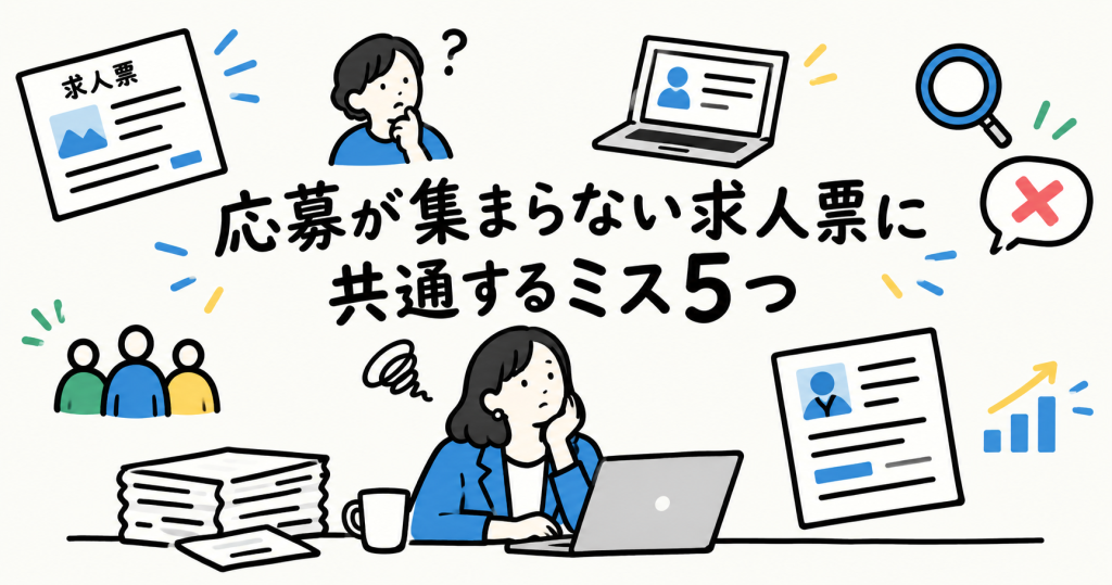 応募が集まらない求人票に共通するミス5つ