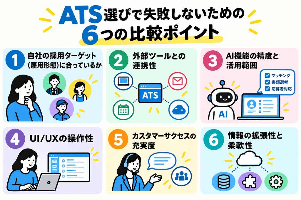 ATS選びの6つの比較ポイント