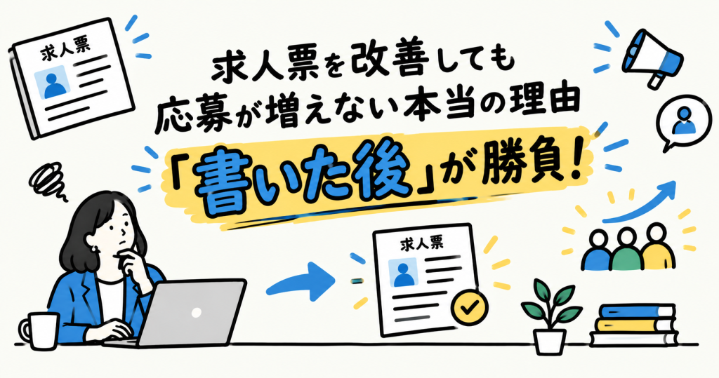 求人票を改善しても応募が増えない本当の理由　「書いた後」が勝負！